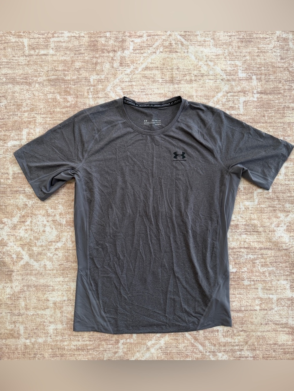 Under Armour Men's Short Sleeve Performance Tee - Dark Gray/Black Logo